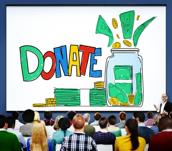 Spenden geben Hilfekonzept — Stockfoto