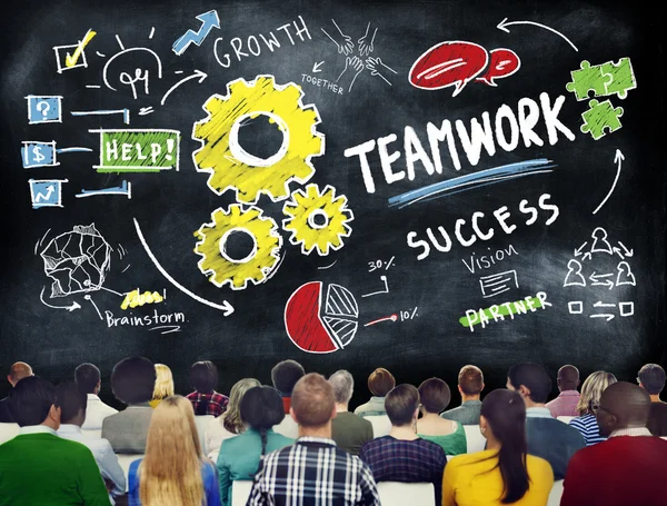 People at the seminar and Teamwork — Stock Photo, Image