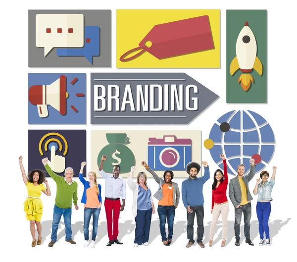 Branding Pubblicità Business Concept — Foto Stock