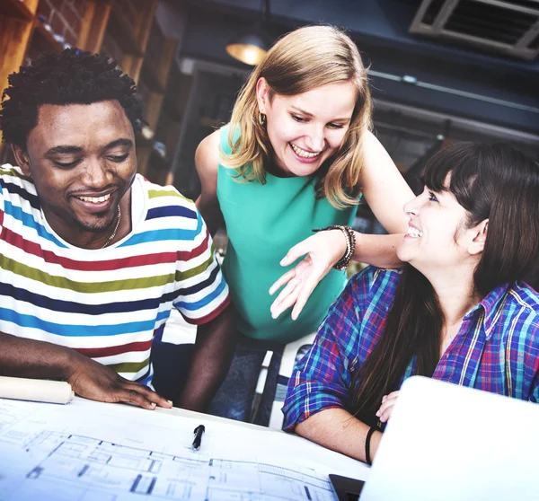 Group of diverse people working together — Stock Photo, Image