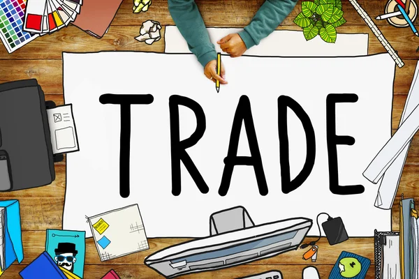 Begrip "Trade Commerce Exchange" — Stockfoto