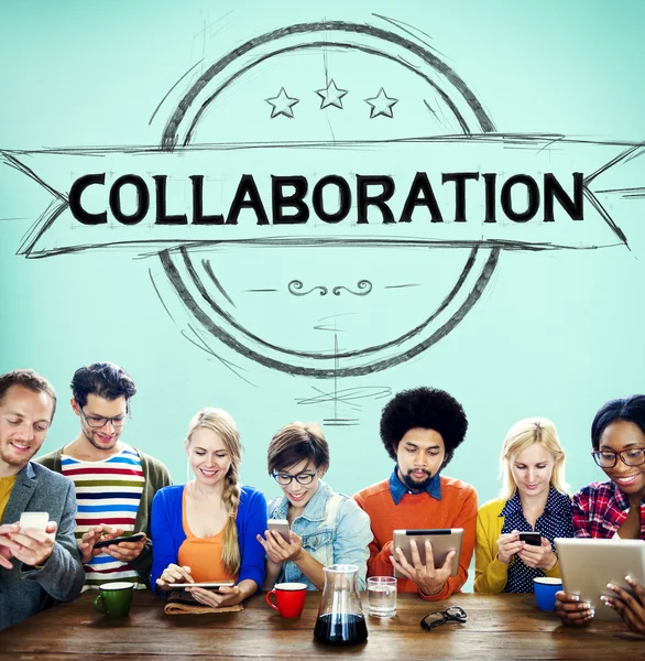 Collaboration Coopération Concept de partenariat — Photo