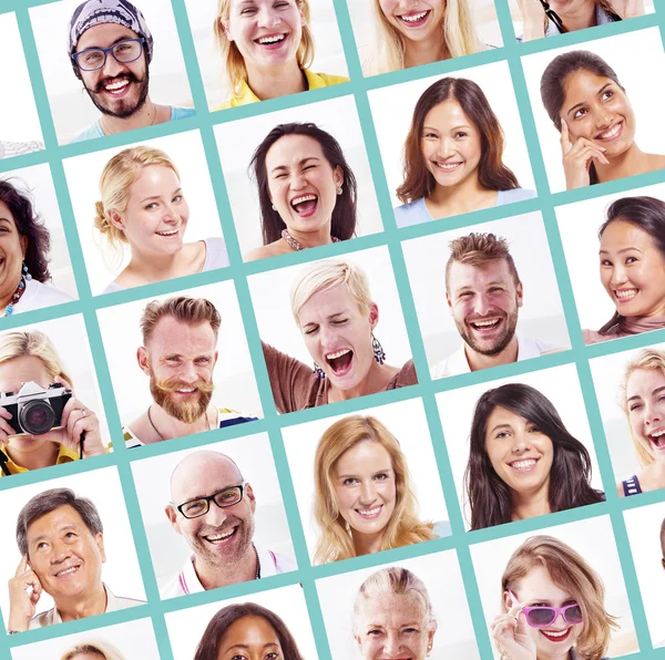 Diversiteit groep mensen in collage — Stockfoto