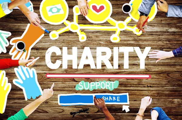 Donación de Caridad, Dar Ayuda Concepto — Foto de Stock