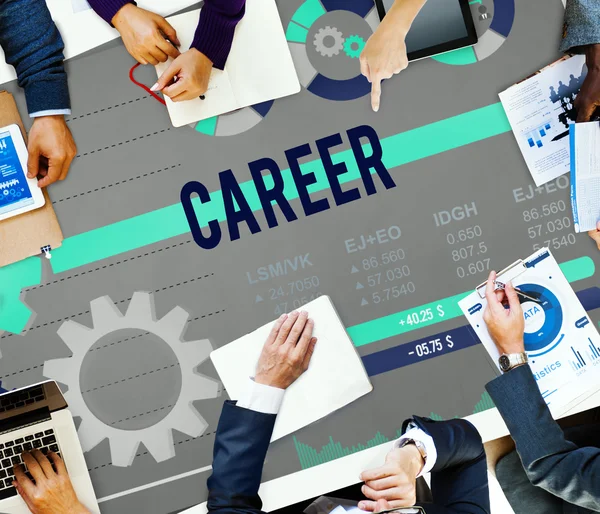 Business People Pointing on Career Concept — Stock Photo, Image