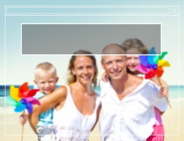 Kopyalama alanı çerçeve yaz konsepti