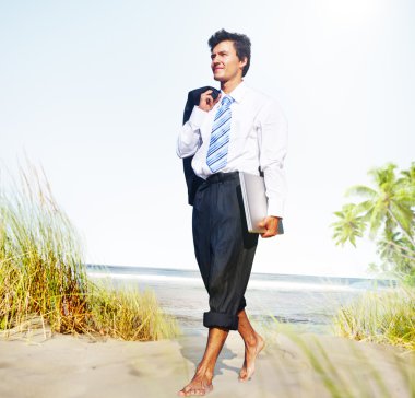 İşadamı gevşeme tatil kavramı