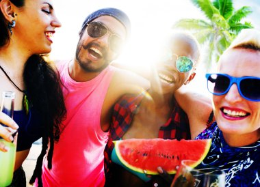 Beach Tatil kavramı arkadaşlar