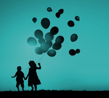 Çocuklar açık havada kavramı