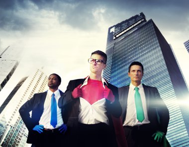 İşadamları süper kahraman kostümleri