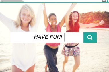 İnsanlar Having Fun Beach kavramı