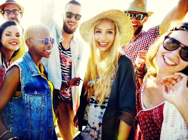 stock image Teenagers Friends at Beach Party Concept