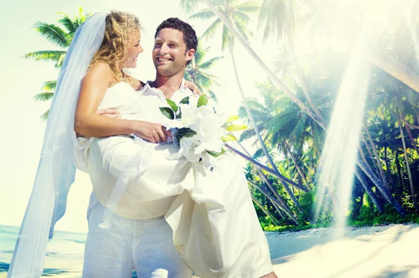 Paar strand bruiloft Concept — Stockfoto