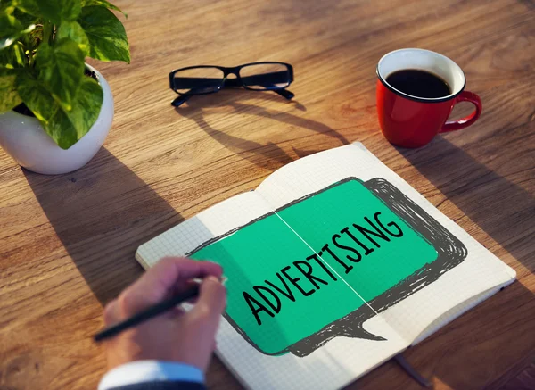 Reklamy komercyjne Marketing strategii — Zdjęcie stockowe