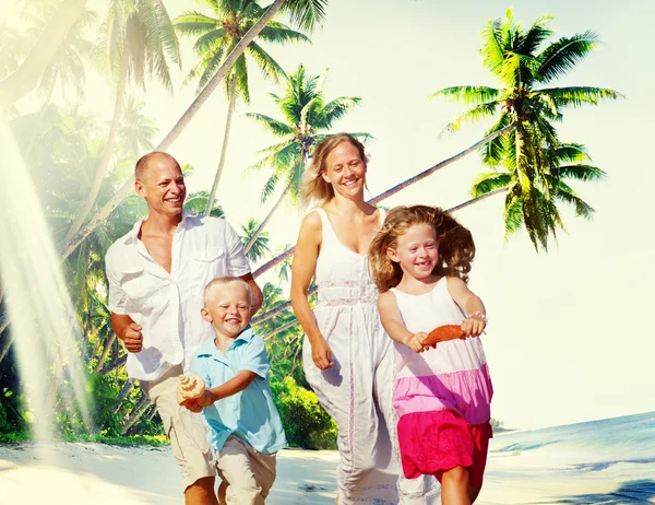 Aile Plajı, yaz konsepti — Stok fotoğraf