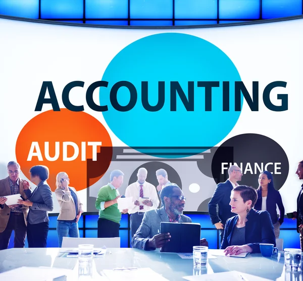 Business People at meeting and Accounting — Stock Photo, Image