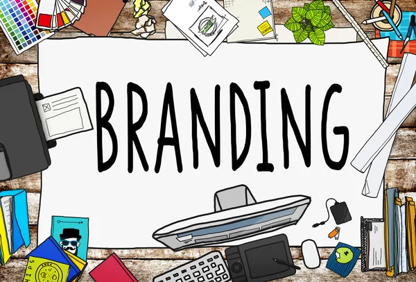 Branding en marketing concept — Stockfoto