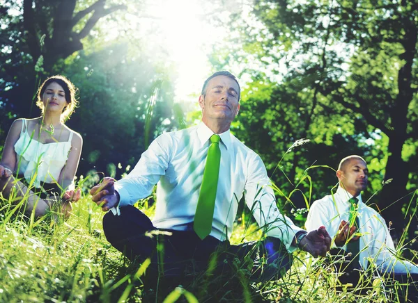 İş adamları meditasyon — Stok fotoğraf