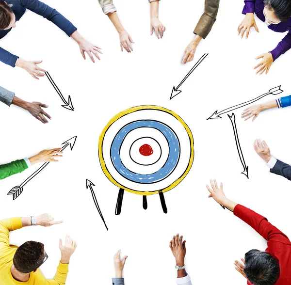 Business People and Goal Target Concept — Stock Photo, Image