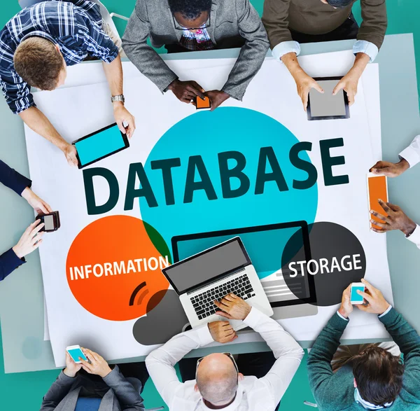 Base de datos, concepto de tecnología de almacenamiento — Foto de Stock