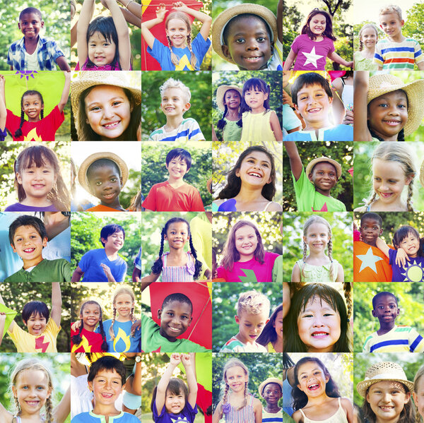 happy Children Playing Concept