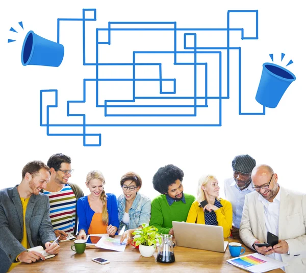 Group of Diversity People and Communication — Stock Photo, Image