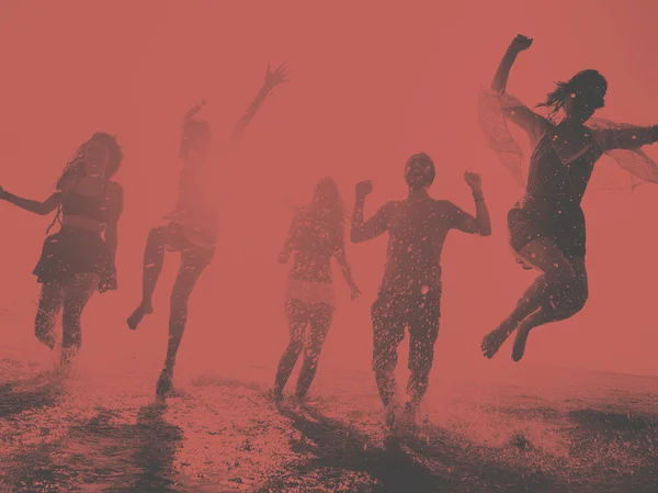 Vänskap och frihet på stranden Concept — Stockfoto
