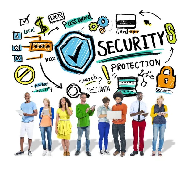 People Discussion Security Protection Concept — Stock Photo, Image