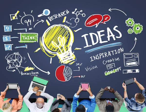 Ideias, Conhecimento da Criatividade, Conceito de Inspiração — Fotografia de Stock