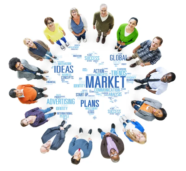 Diversidade Pessoas e conceito de negócio global — Fotografia de Stock