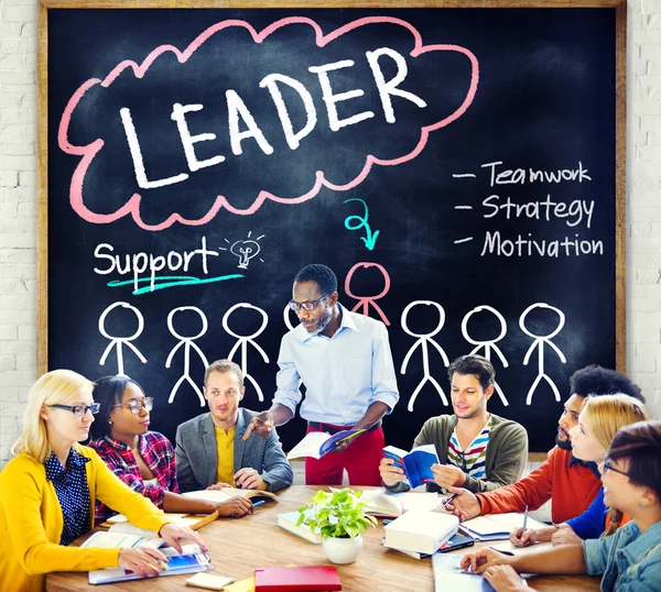 Leader Teamwork Strategiekonzept — Stockfoto