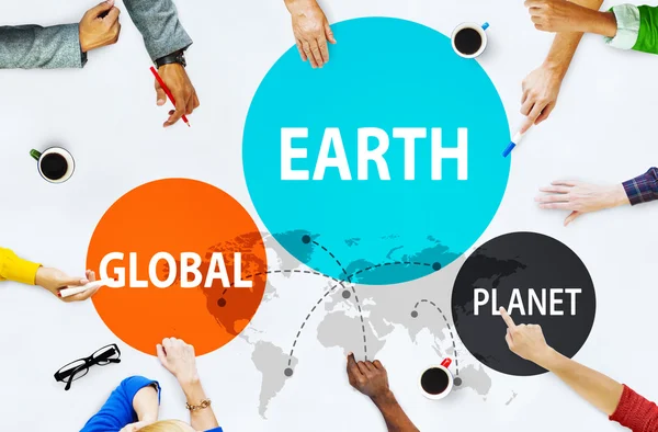 Planeet globalisering verbinding Concept — Stockfoto