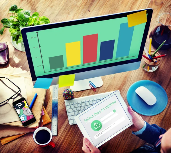 Bar Graph, Analysis Strategy Concept — Stock Photo, Image