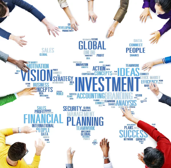 Conceito de Pessoas e Negócios de Investimento — Fotografia de Stock