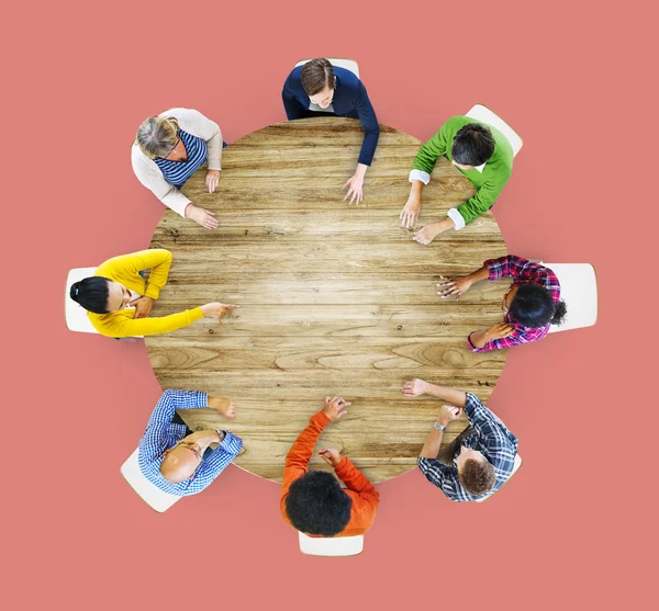 Menschen treffen, Unternehmensplanung Brainstorming-Konzept — Stockfoto