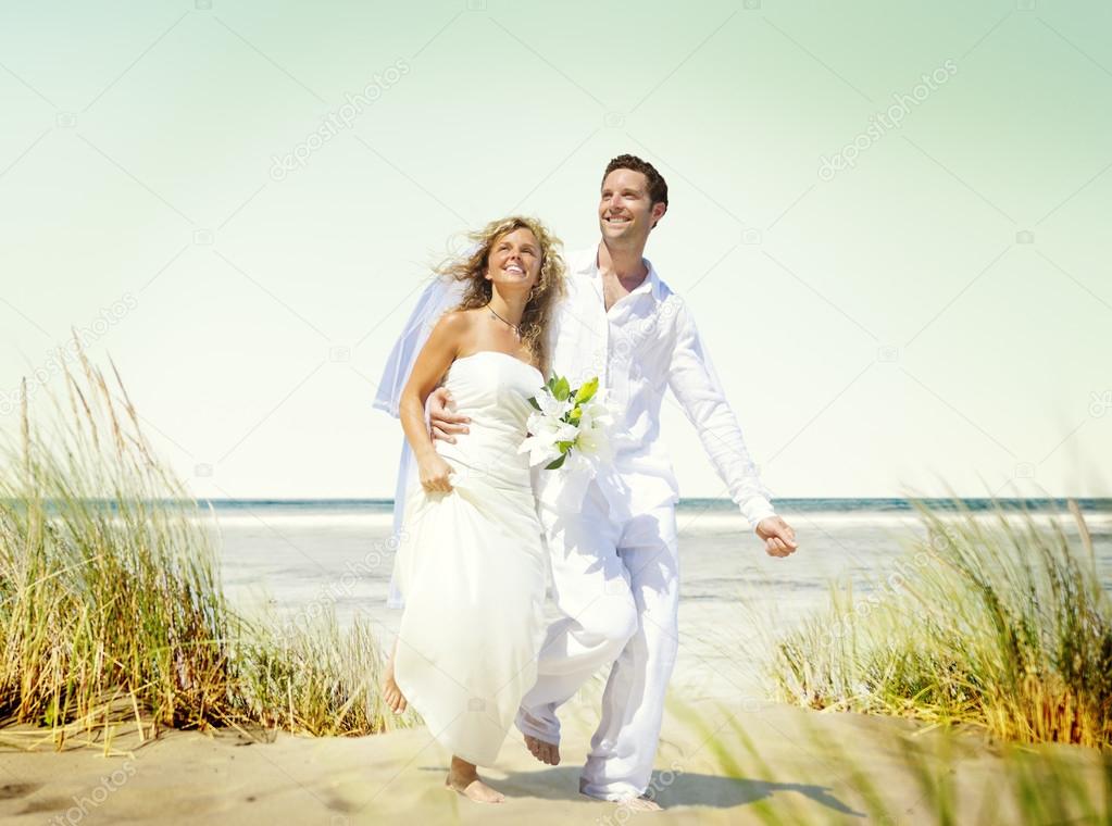 Couple at Beach, Marriage Concept