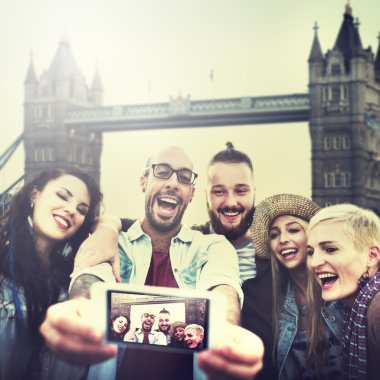 Selfie kavram yapma yaz arkadaş