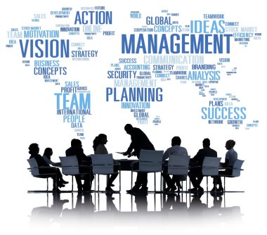 Ofiste iş adamları grubu