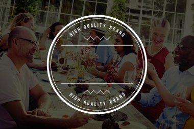 Yüksek kaliteli marka rozet kavramı