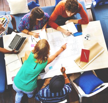 Çeşitli mimar, emekçilerin kavramı