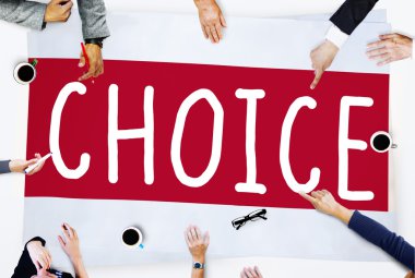 Seçim işaret eden iş adamları