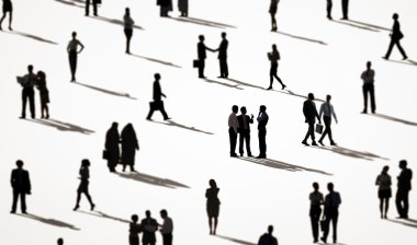 İş adamları karanlık Silhouettes