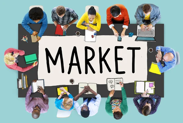 Mercado Consumidores Produto — Fotografia de Stock