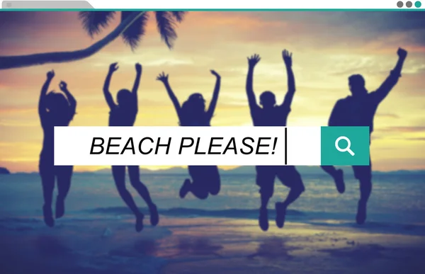 Playa por favor, concepto de vacaciones de verano — Foto de Stock