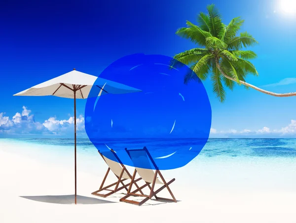 Letnie wakacje niebieski znacznik koncepcja — Zdjęcie stockowe