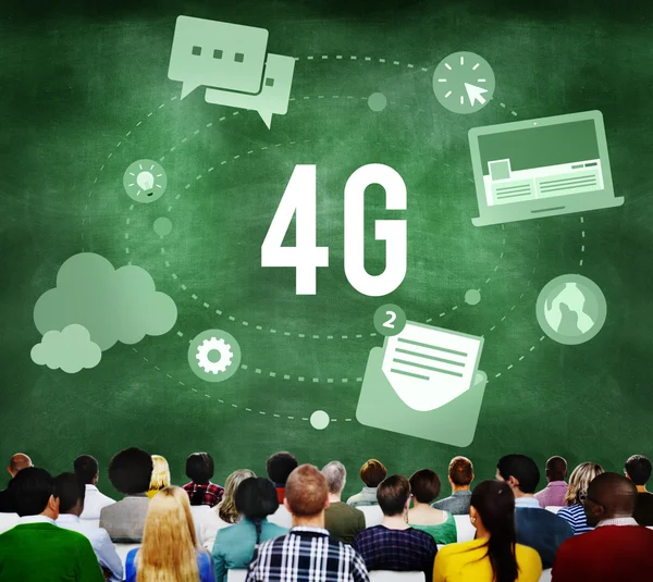 Rete di telecomunicazioni 4G — Foto Stock