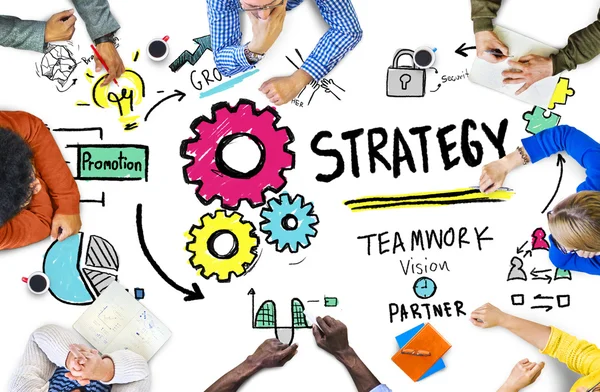 Strategie Teamwork visie Concept — Stockfoto