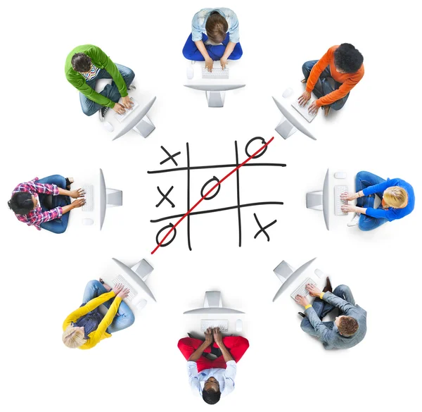 Tic Tac Toe spel koncept — Stockfoto