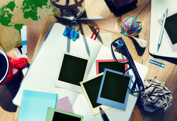 Photgrapher Messy Desk — Stock Photo, Image