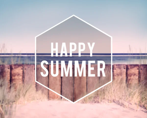 Happy Summer Friendship at Beach Concept — Stock Photo, Image